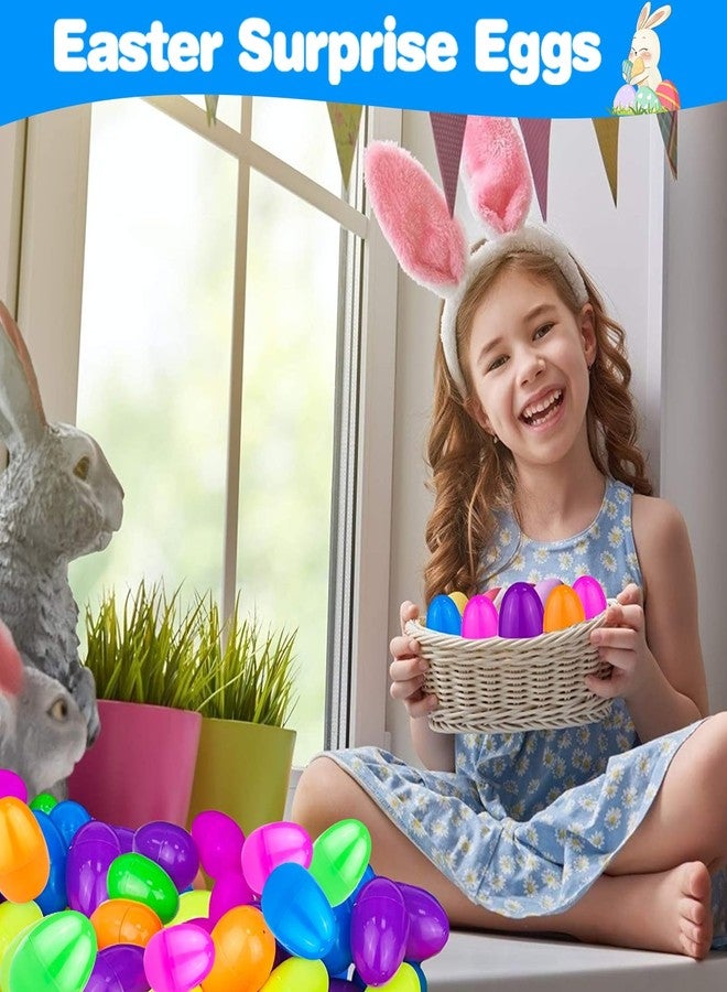 AMENON 100 Pcs 3.1 Inch Large Plastic Easter Eggs Bulk 6 Colors Empty Easter Eggs Fillable, Easter Basket Stuffers Fillers, Easter Hunt Party Favor , Classroom Prize Supplies Kids Toddler - Image 4